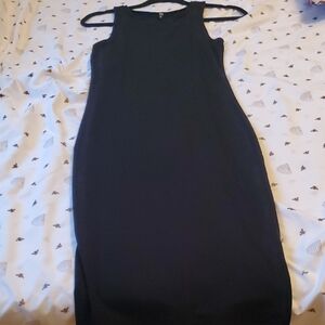 Cotton On Black Halter Sheath Midi Dress